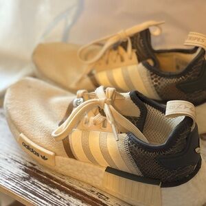 Adidas  NMD_R1 Women’s Beige and Gold Sneakers